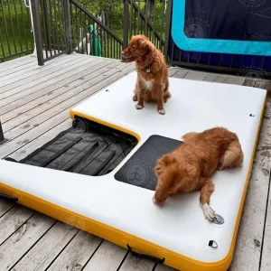 Op voorraad hondenhelling drijvende platform opblaasbare dierenreddingshelling voor grote honden opblaasbare plank voor huisdieren boot