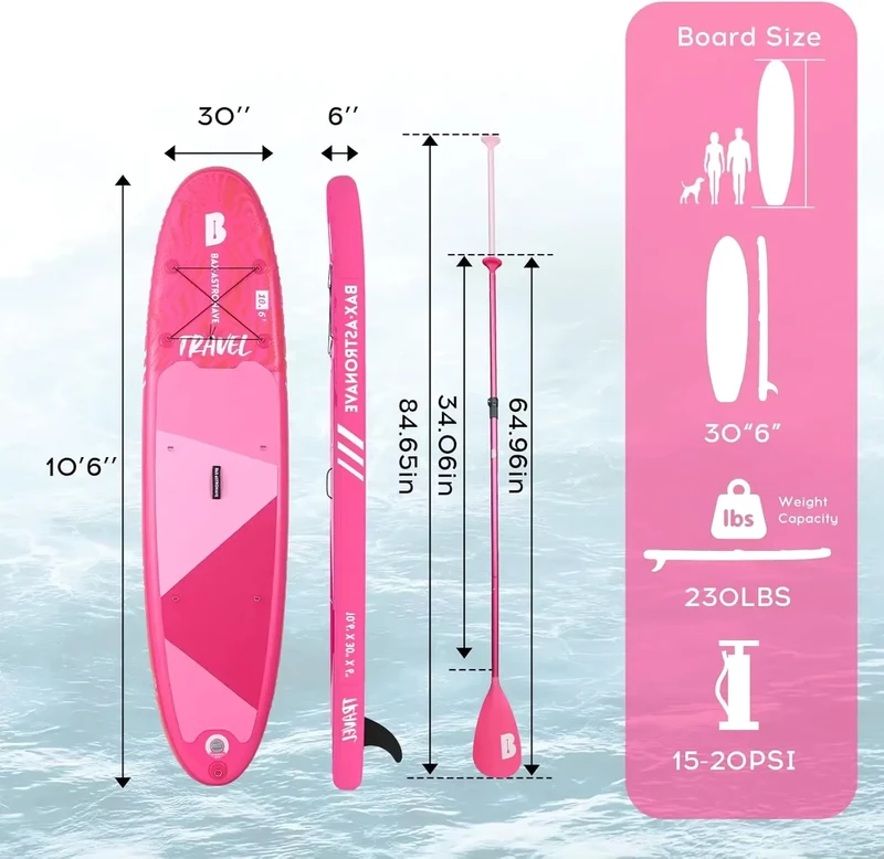 In stock, tavole da paddle gonfiabili, tavole da paddle stand up, giochi d'acqua, surf, isup, accessori standard