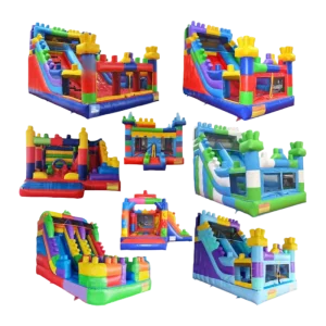 Indoor Block Inflatable Bouncy Bouncer Dry Slide Bouncy Castle Commercial PVC Slides for Kids 6x3m 100-500kg