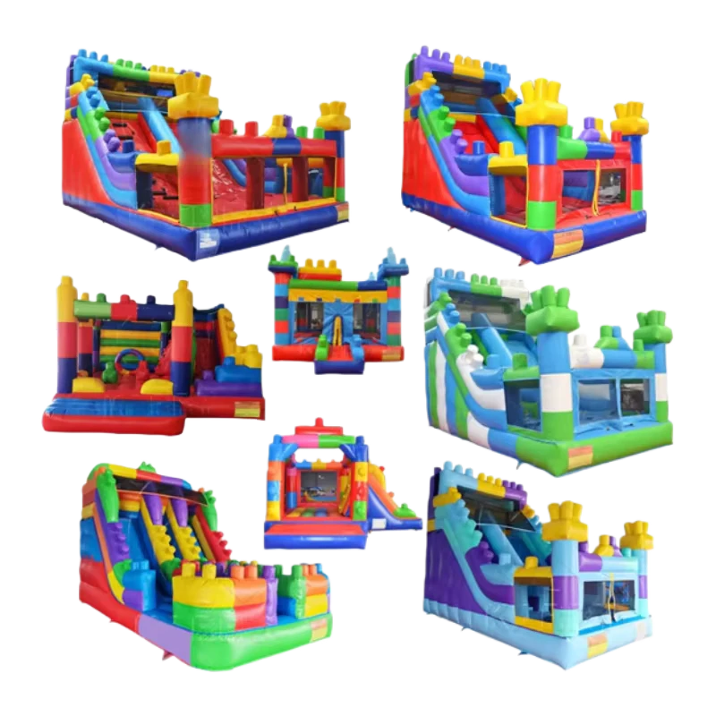 Bouncy Bouncer Inflatable Trong Nhà Đường Trượt Khô Lâu Đài Bouncy PVC Thương Mại Cho Trẻ Em 6x3m 100-500kg