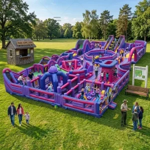 Indoor Games Adult Inflatable Obstacle Course Bounce House Giant Inflatable Theme Park Inflatable Playground for Sale