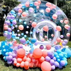 Grande Pallone Trasparente per Feste per Bambini, Tenda a Bolla Cristallina Trasparente con Gonfiabile, Casa a Bolla Gonfiabile