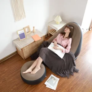 Indoor Outdoor Inflatable Lounge Sofa Footrest Leisure Inflatable PVC Sofa Bed Inflatable Air Sofa Without Arm