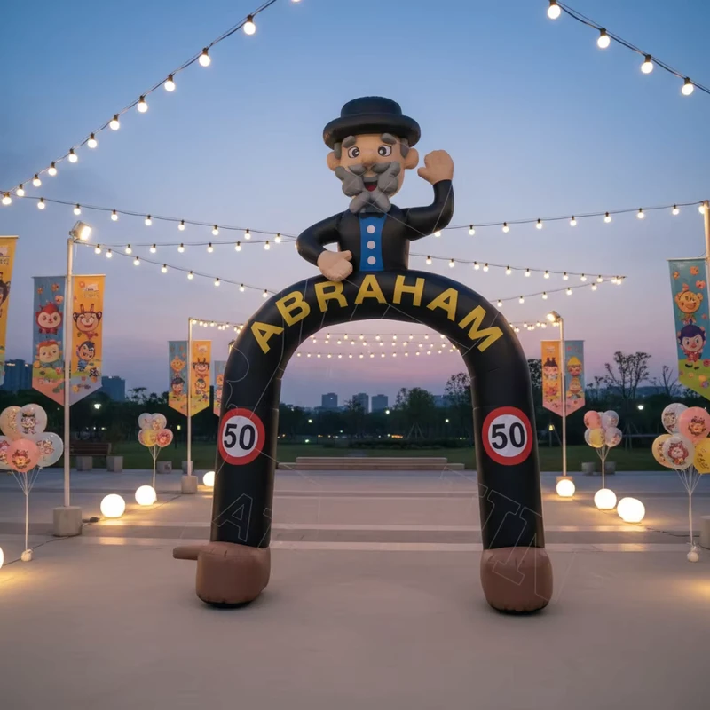 Decorazione Illuminata a Led per Interni ed Esterni Personaggi Cartoni Animati Pubblicitari Modello Abraham e Sarah