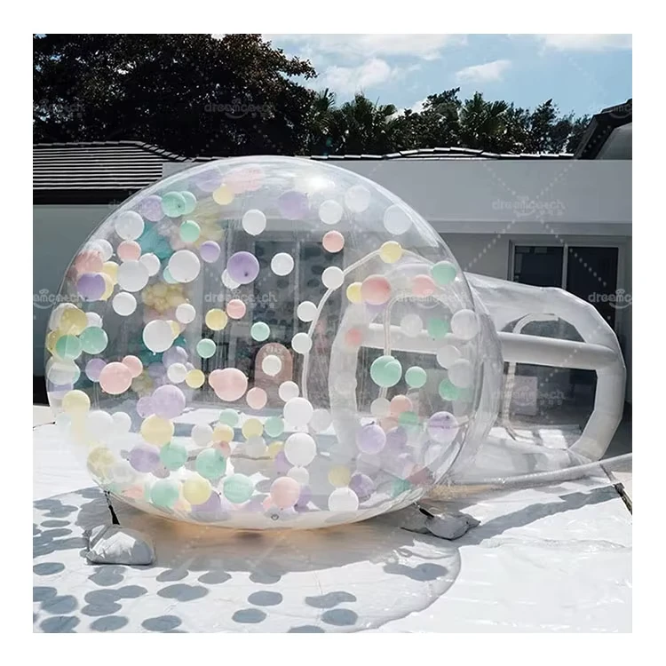 Tenda Dome Putih untuk Pernikahan Indoor Outdoor, Rumah Balon Inflatable Anak dengan Balon