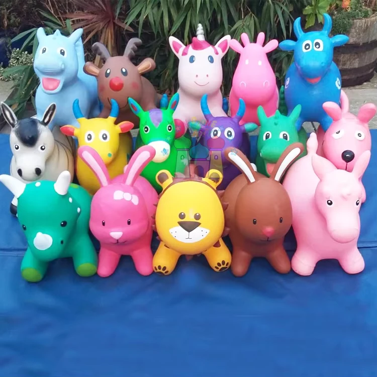 Indoor Soft Play PVC-Ausrüstung Ride On Aufblasbarer Kaninchen-Spielzeug Hüpfende Tiere für Kleinkinder