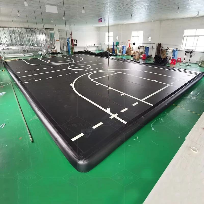 Aufblasbare Luftbahn für Trampolinparks, Fußballfeld, Basketballplatz, aufblasbarer Sportplatz mit hüpfendem Boden