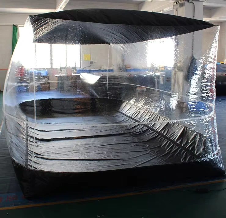 Copertura gonfiabile trasparente per auto, tenda garage portatile e durevole per stoccaggio auto