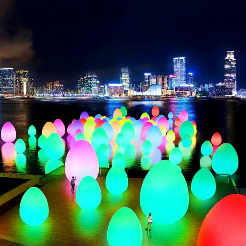 ลูกโป่งไข่เรืองแสงแบบเหนี่ยวนำ ตกแต่งงานเทศกาลและงานแต่งงานด้วยไฟ LED