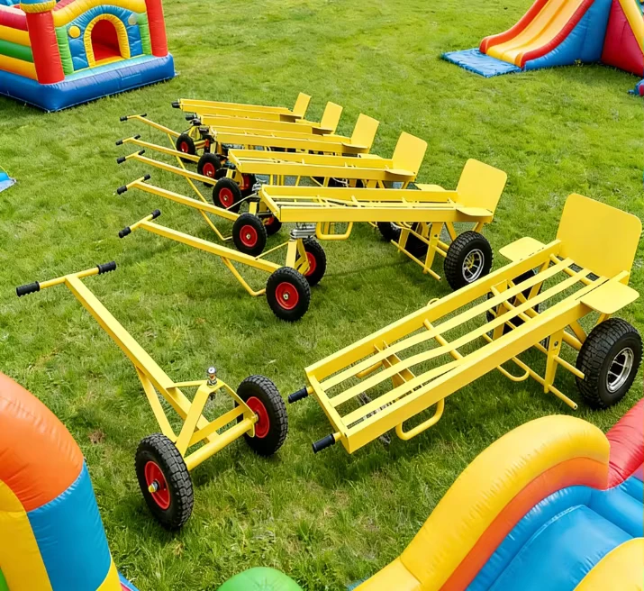 Dolly Manual Metal Tahan Lama Bersertifikat FCC untuk Permainan Outdoor Inflatable di Taman Air