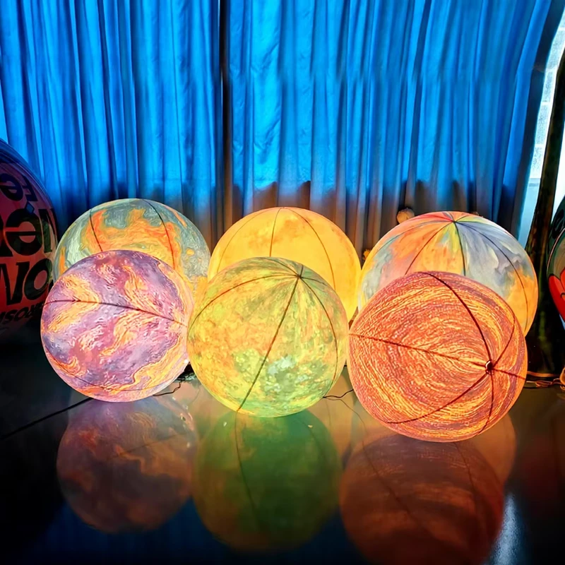 Ballon Gonflable Publicitaire en PVC LED, Décoration Spatiale, Différentes Tailles, Imperméable et Durable pour Festivals à Domicile