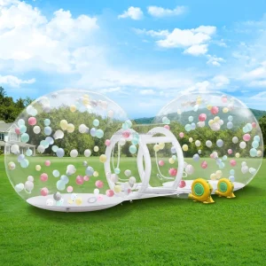 Inflatabla Bubble House Dual Bubble House Dome Commercial Grade for Birthday Parties Wedding and Gender Revealing 26.9ft