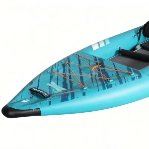 Inflatable 2 Person Fishing & Touring Kayak Foldable Durable Lightweight Water Resistant PVC for Fishing & Traveling