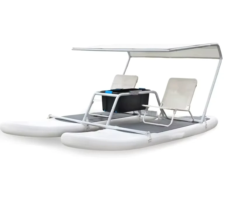 Paddleboard Inflable para 2 Personas, Barco Pontón de Pesca Portátil para Fiesta Acuática