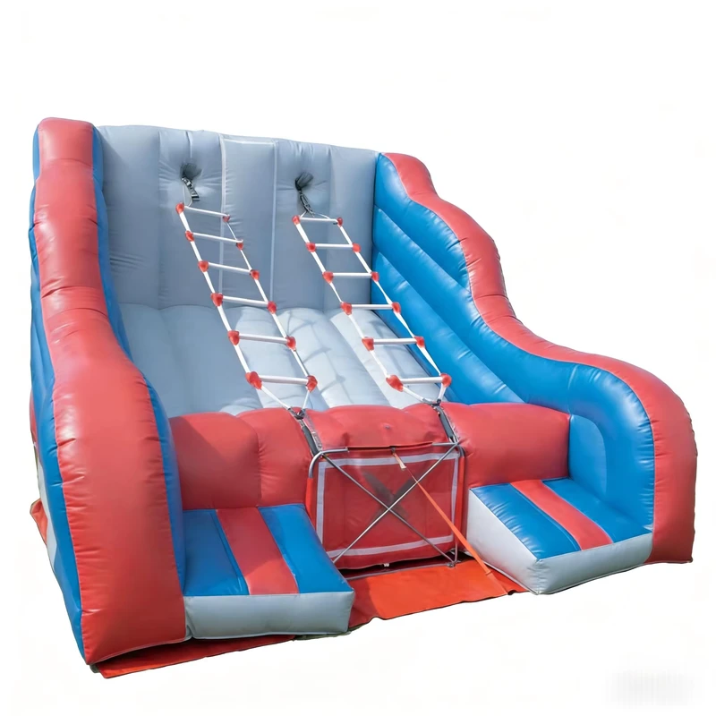 เกมแข่งปีนบันได 2 คน แบบพองลม วัสดุ PVC เป็นมิตรกับสิ่งแวดล้อม ขนาด 7x4x3.5m เกมคาร์นิวัลเชิงพาณิชย์แบบโต้ตอบ สั่งทำได้
