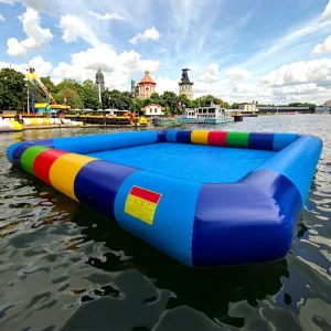 Inflatable 33ft Swimming Pool Play Center Water House Castle Ground Square Pool Above Giant