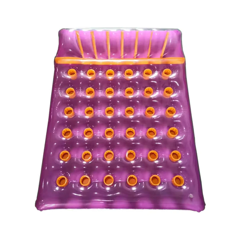 Inflatable 36 Pocket Fashion Lounge Pool Floater Double Size Beach Bed Pool Float