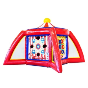 Inflatable 4 in 1 Interactive Sports Game Carnival Combo Outdoor Shootout Challenge Game for Kids Adults Events