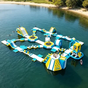 Inflatable Adventure Aquasplash Water Park Lake Floating Obstacle Challenge Game for Amusement