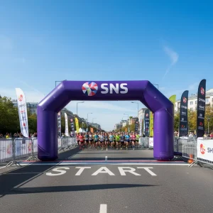 Inflatable Advertising Finish Line Gate Archway Inflatable Airtight Arch With Logos for Race