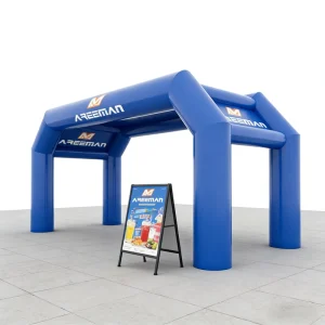 Tente publicitaire gonflable, gonflable personnalisé pour exposition, promotion marketing avec produits gonflables et publicités personnalisées