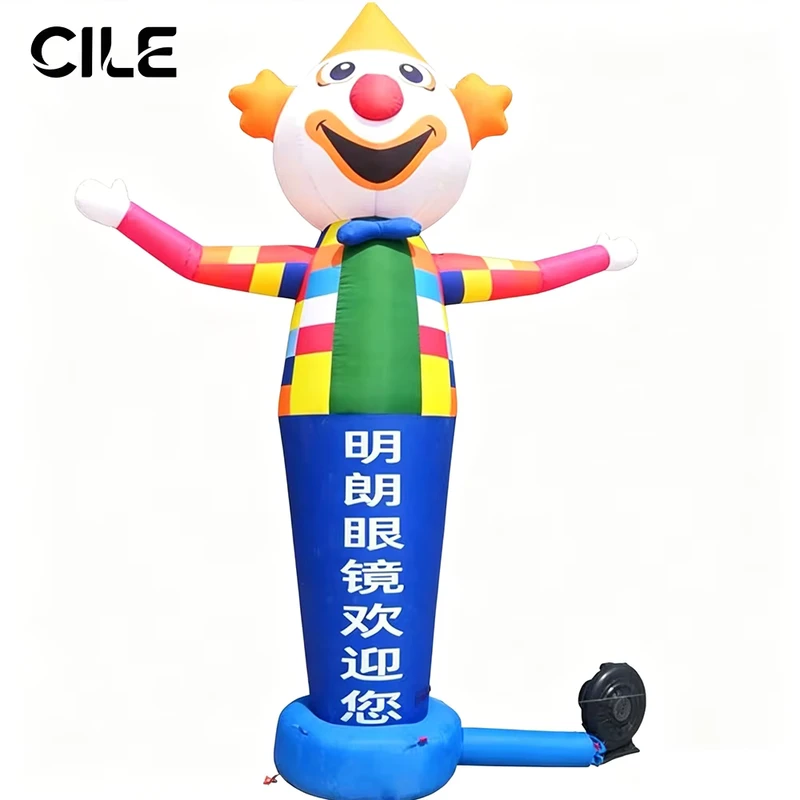 Danzarín de Aire Inflable Personalizado, Payaso de Circo, Hombre Tubo Aéreo de Alta Calidad, Moviendo para Promoción Publicitaria