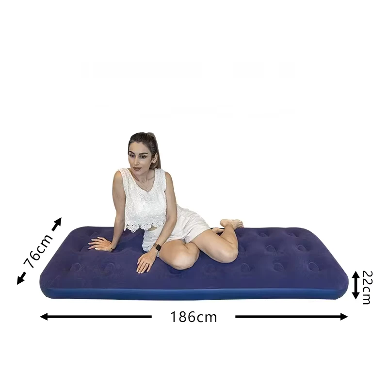 インフレータブルエアマットレス キャンピング モダンスタイル 1人用 インフレータブルエアベッド 寝室 アウトドア用 家具 寝具