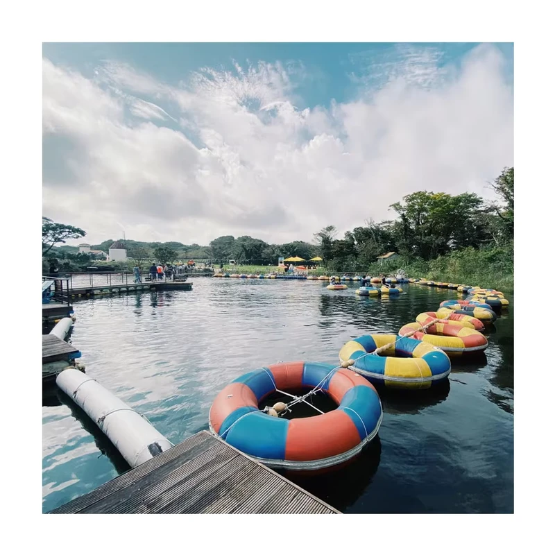 Inflatable Air Model Life Buoy Giant Donut Swimming Ring Closed Air Inflatable for Market Mall Shop