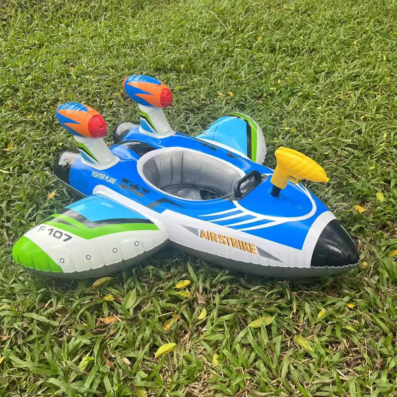 Anello da nuoto a forma di aereo gonfiabile, galleggiante per bambini, materiale PVC ecologico per nuotare