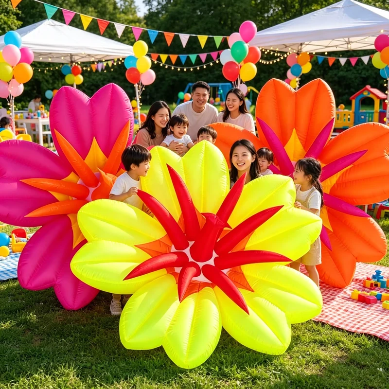 ดอกลิลลี่สีสันสดใสเป่าลม อลิซในแดนมหัศจรรย์ สำหรับตกแต่งงานปาร์ตี้ธีม