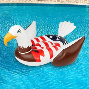 Inflatable American Bald Eagle Swimming Pool Floating Pad Cute Animal-shaped Float Raft Inflatable Pool Float