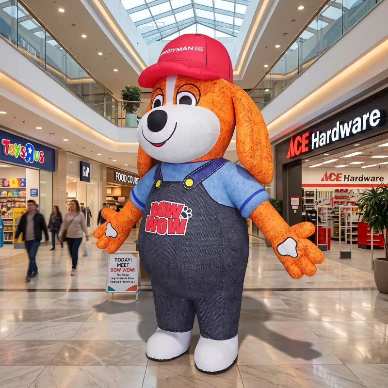 Opblaasbaar Dierenhond Kostuum Mascotte Cartoon Aangepast Hond Kostuum