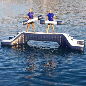 Gioco di Giostre Gonfiabile Aqua Arena per Gladiatori in Acqua Bilanciamento ad Aria Barche a Remi per Intrattenimento su Superyacht
