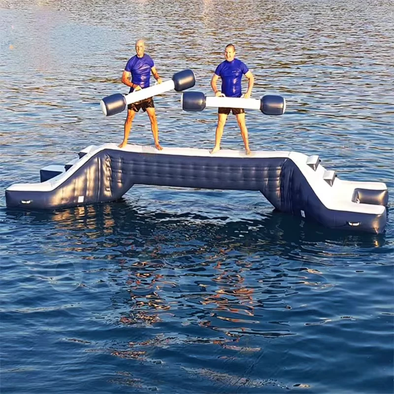Gioco di Giostre Gonfiabile Aqua Arena per Gladiatori in Acqua Bilanciamento ad Aria Barche a Remi per Intrattenimento su Superyacht