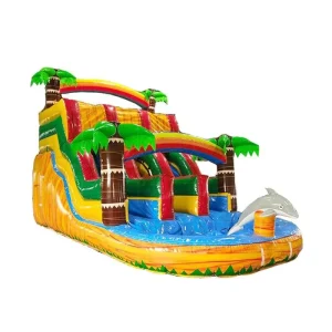 Inflatable Aqua Slide for Water Park Games Inflatable Slides Commercial Inflatable Water Slide With Pool