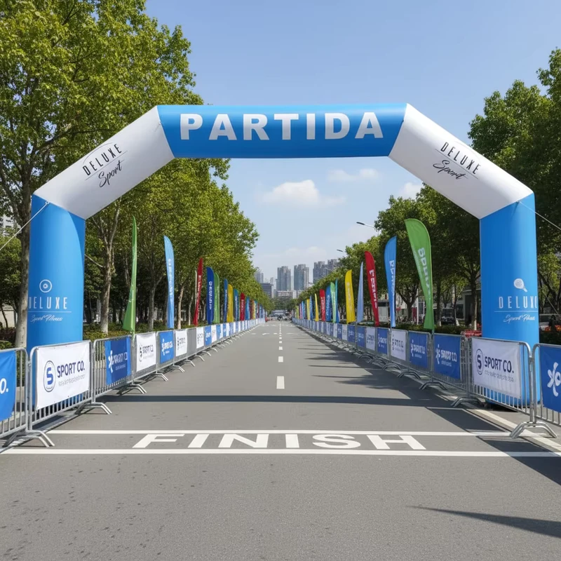 Arco Inflável Personalizado para Publicidade em Eventos Desportivos e Promoção de Competições