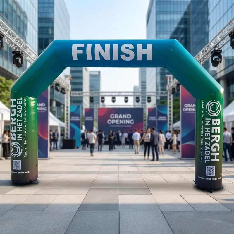 Arche publicitaire gonflable sur mesure avec logo pour événements en plein air