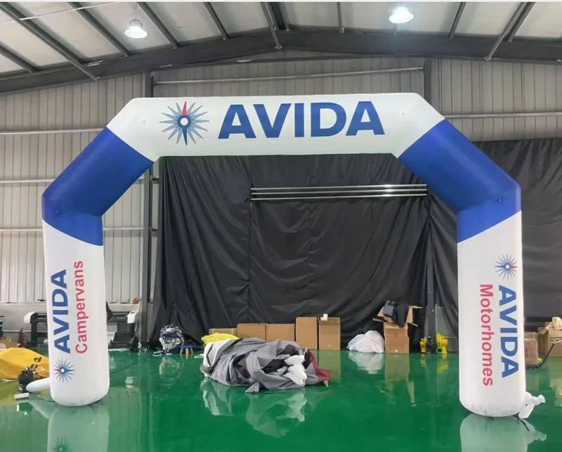 Inflatable Arch Rainbow Outdoor Event Inflatable Bow Oxford PVC Material Weather Resistant Custom Colors for Advertising