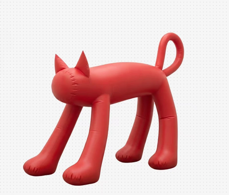 Decoración inflable en forma de gato artístico para exposiciones de arte y conciertos