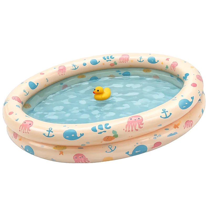 Piscina Inflable para Bebés Redonda, Inflable para Juegos de Agua al Aire Libre, Piscina Plegable de PVC Duradera