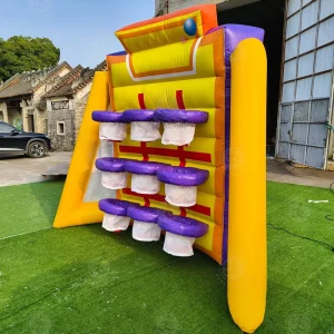 Conjunto de Jogo de Lançamento de Bola Inflável, Brinquedo de Jardim ao Ar Livre para Crianças, Adultos, Festas em Família, Diversão de Carnaval