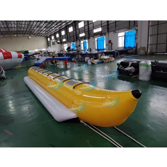 Banana Boat Inflatable untuk 8 Penumpang, Tabung PVC Heavy Duty Flying Fish untuk Olahraga Air Danau dan Laut