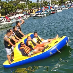 Banane gonflable à 6 places, tube fou tractable aquatique, bateau de sports nautiques gonflable