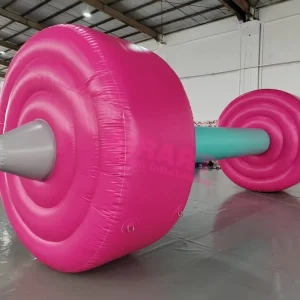 Inflatable Barbell Airtight Bumbbell Inflatables Waterproof PVC Tarpaulin Barbell Inflatable Model