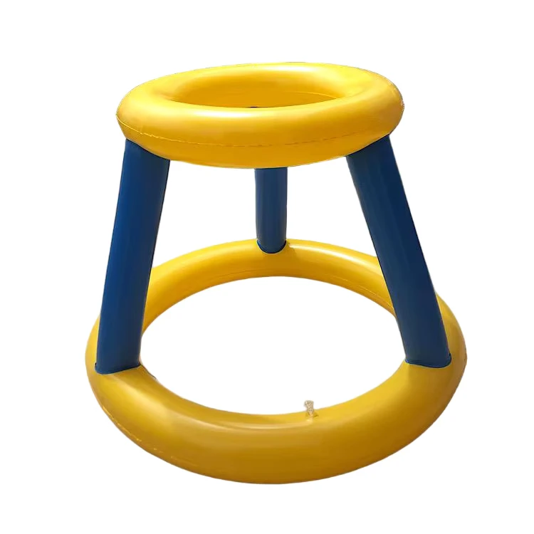 Jogo de Cesto Inflável, Anel Flutuante Personalizado, Material em PVC, Seguro para Crianças e Adultos, Ideal para Desportos Aquáticos e Festas na Piscina