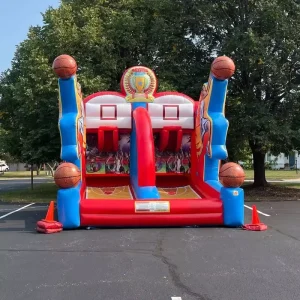 Cesta de Basquetebol Inflável Jogo Comercial para Crianças Jogo para Dois Jogadores