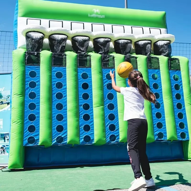 Aufblasbares Basketball Connect 4 Shots Spiel Korb Schießen Vier Puissance Teambuilding Aufblasbare harte Version