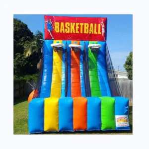 Jogo de Basquetebol Inflável, Campo de Basquetebol Inflável, Jogo de Treino de Basquetebol Inflável para Crianças e Adultos