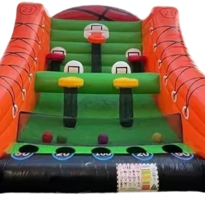 Cesta de basquetebol insuflável, jogos interativos, campo desportivo, cestos interativos, campo de basquetebol insuflável, castelo insuflável