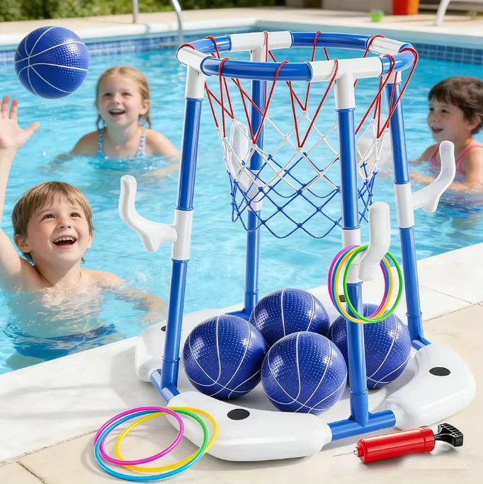 Aro de baloncesto inflable Juegos acuáticos Flotadores para piscina al aire libre Diversión de carnaval Lucha de agua inflable